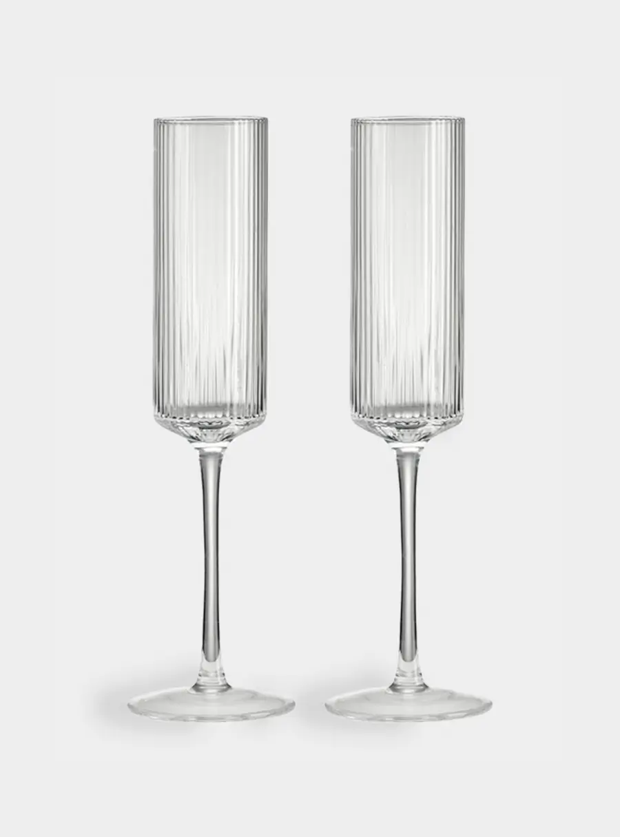 Набор бокалов для шампанского, 2 пр, 200 мл, стекло, прозрачные, Modern Classic
