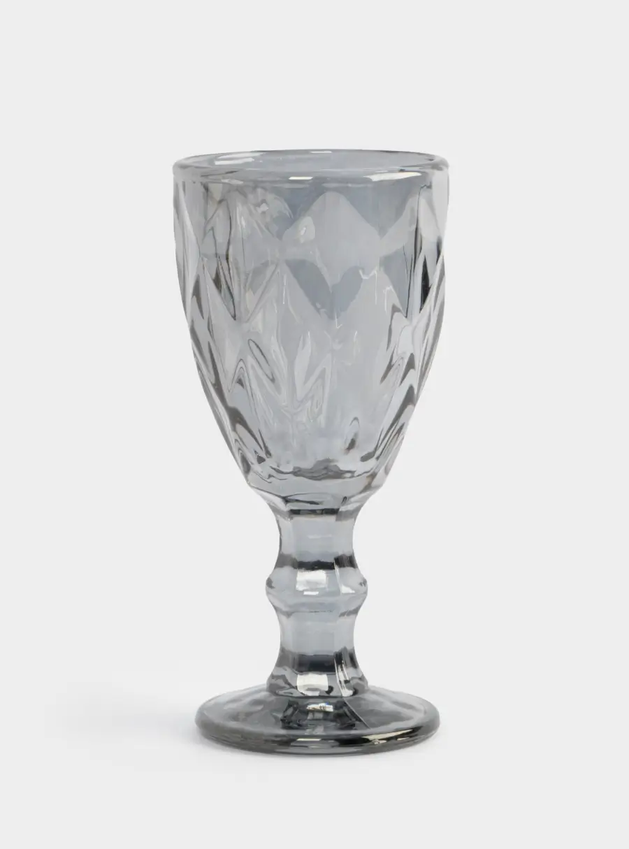 Рюмка, 50 мл, стекло, серая, Diamond color