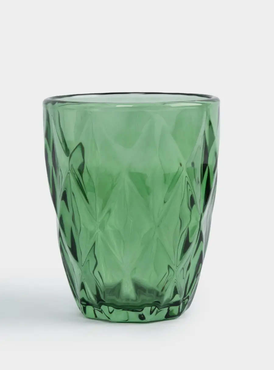 Стакан, 10 см, 270 мл, стекло Р, зеленый, Diamond color