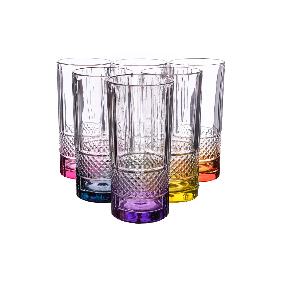 Набор стаканов для воды RCR Brillante Color 370 мл (6 шт)