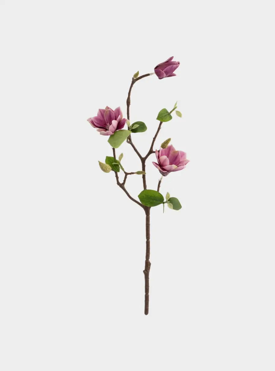 Ветка декоративная, 53 см, полиэстер/металл, Розовый цветок, Interior spring