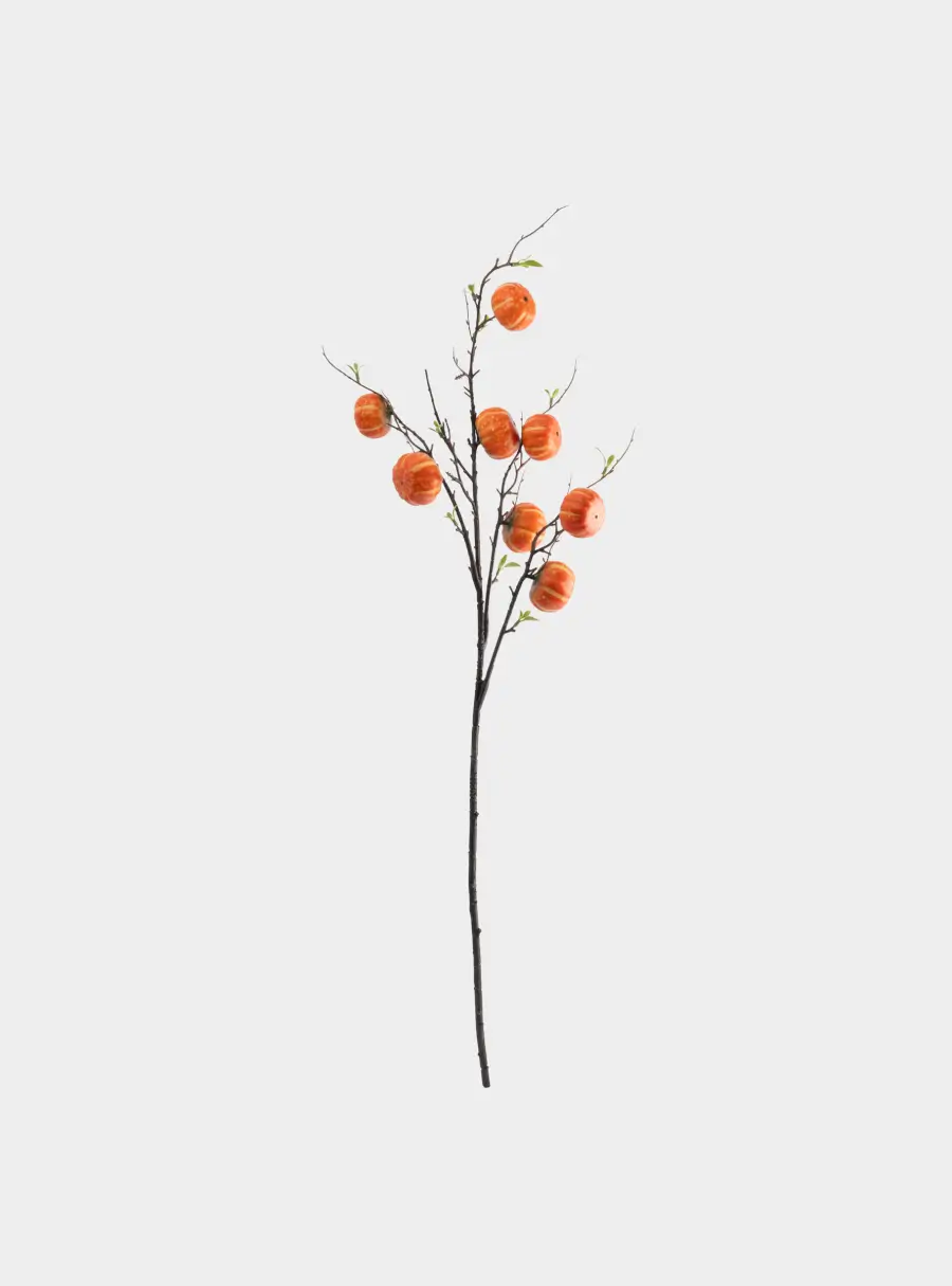 Ветка декоративная, 94 см, полиэстер/пластик, Тыквы, Bright pumpkin