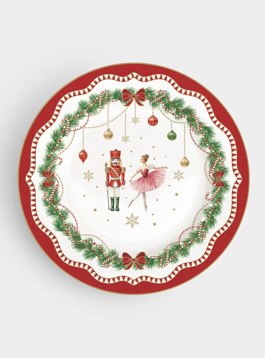 Тарелка закусочная, 19 см, фарфор P, белая, Щелкунчик и фея, Magie de Noel