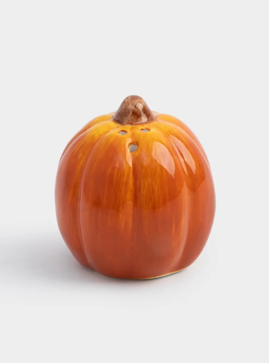 Емкость для соли или перца, 7 см, керамика, оранжевая, Тыква, Bright pumpkin