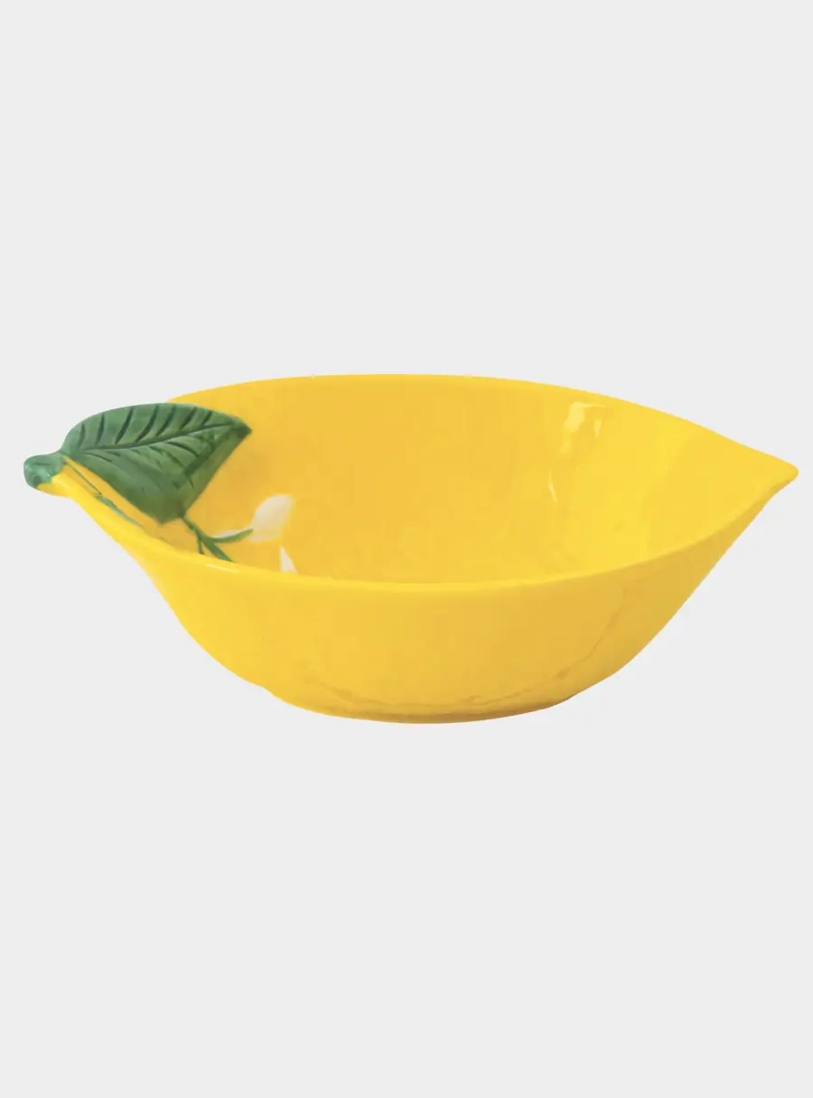 Салатник, 30х22 см, 1,5 л, фарфор P, овальный, желтый, Лимон, Fleurs et Citrons