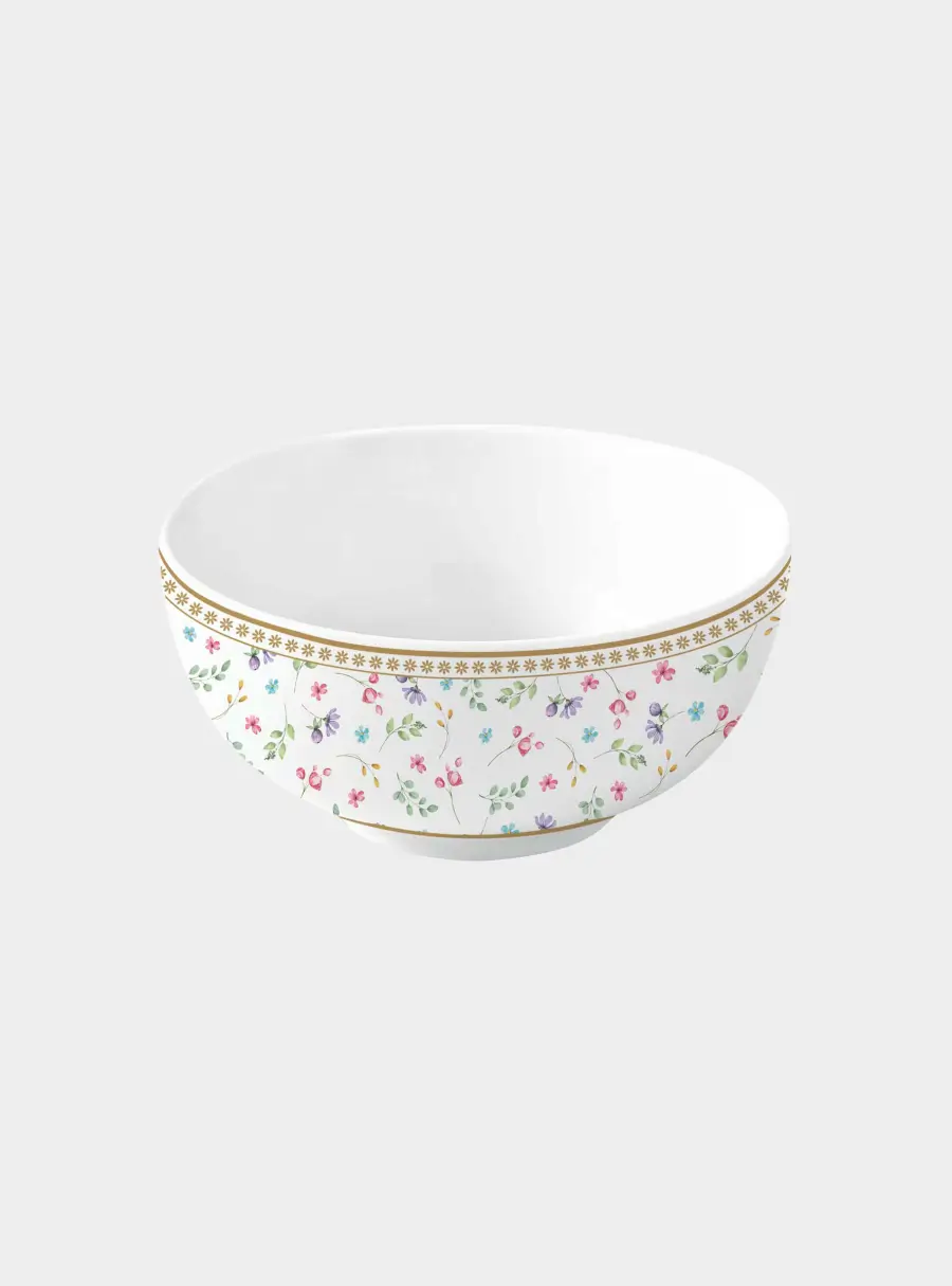 Пиала, 12х6 см, фарфор P, белая, Цветы, Spring Bloom
