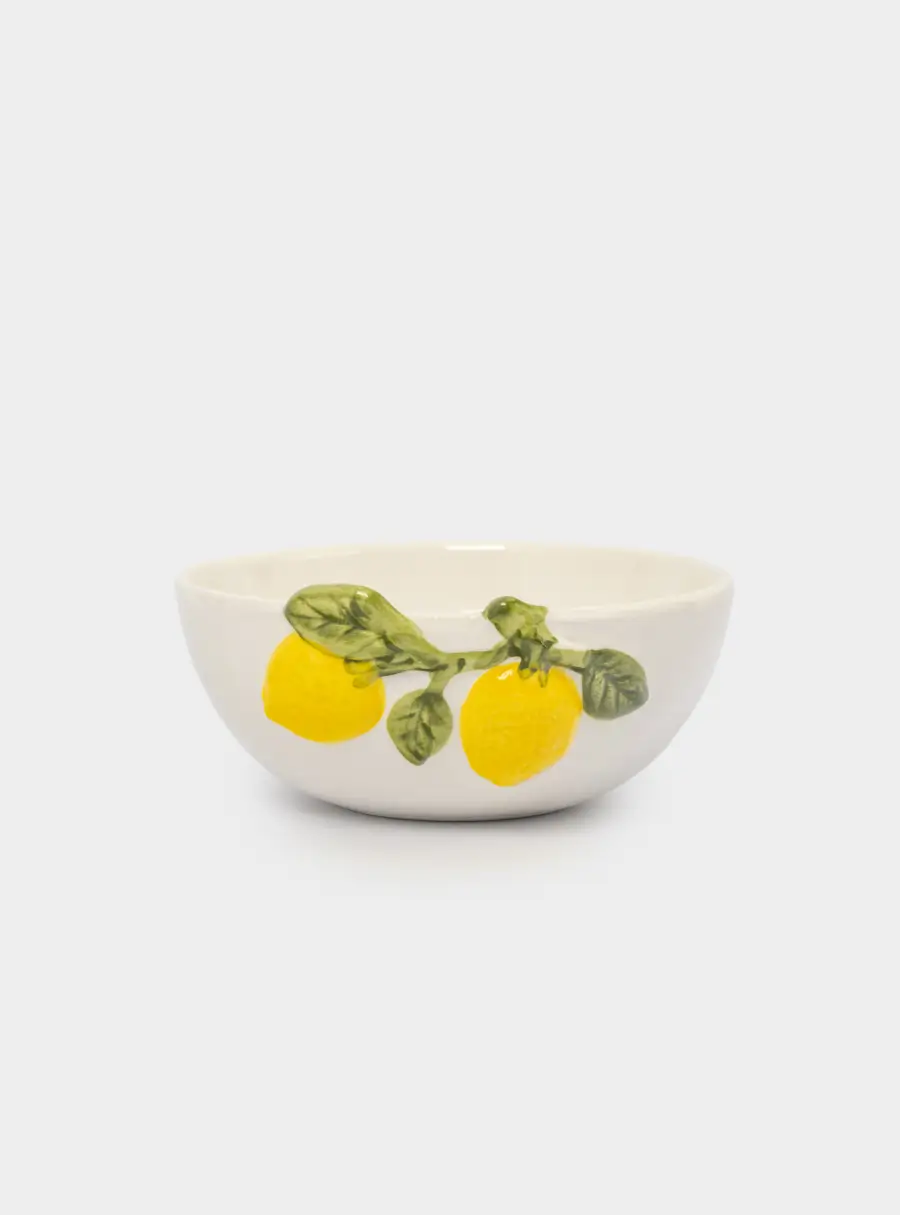 Салатник, 16х7 см, 700 мл, фарфор P, молочный, Лимоны, Limoncello