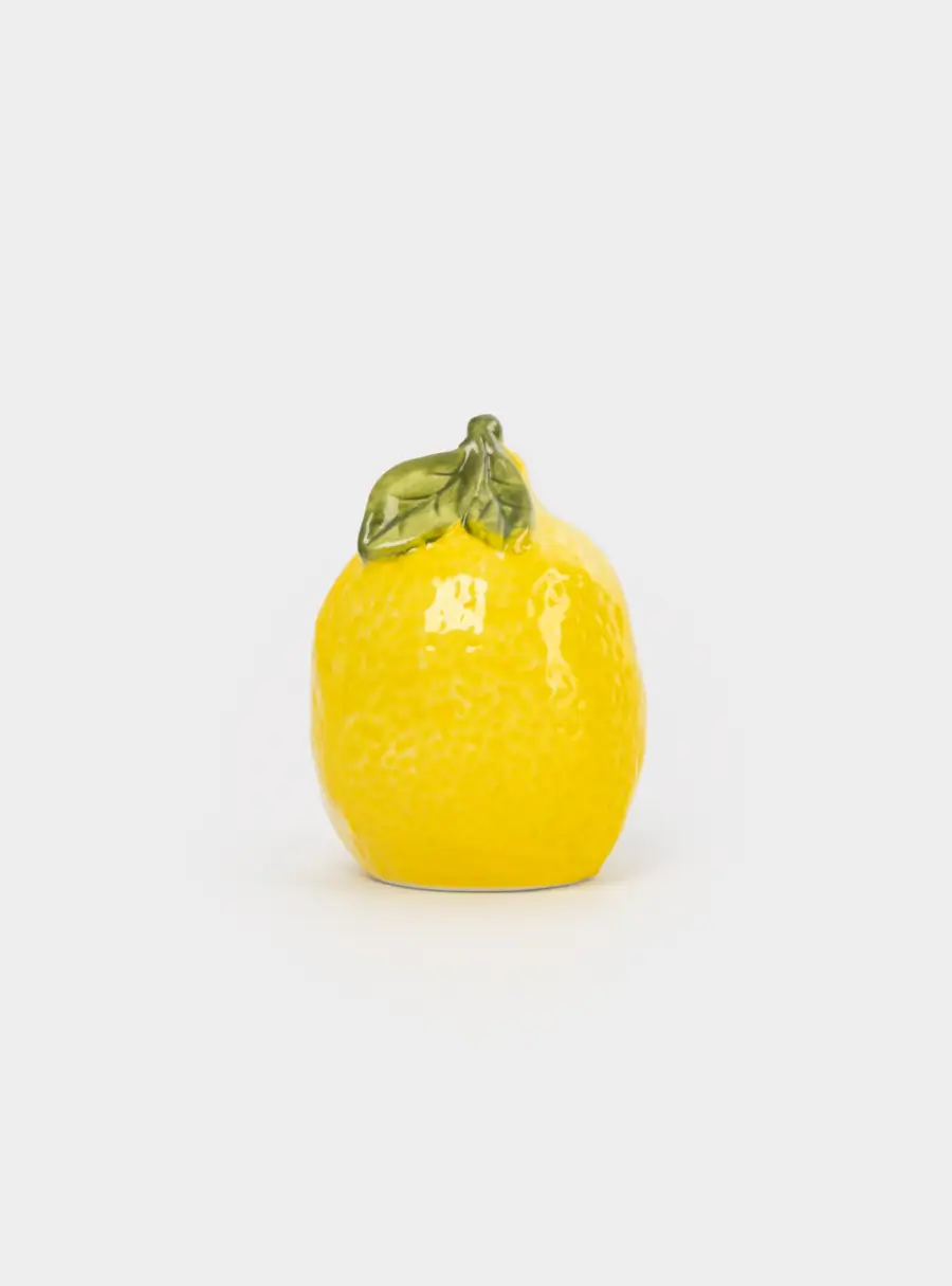 Емкость для соли или перца, 8 см, фарфор P, желтая, Лимон, Limoncello