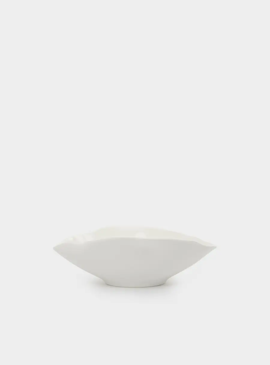 Салатник, 22х18х7 см, 500 мл, фарфор P, белый, Волнистый край, White ocean