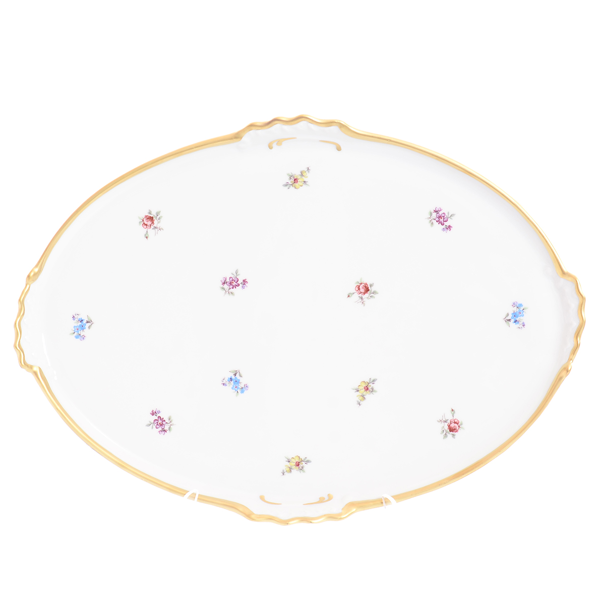 Поднос овальный Queen's Crown Мелкие цветы 37 см
