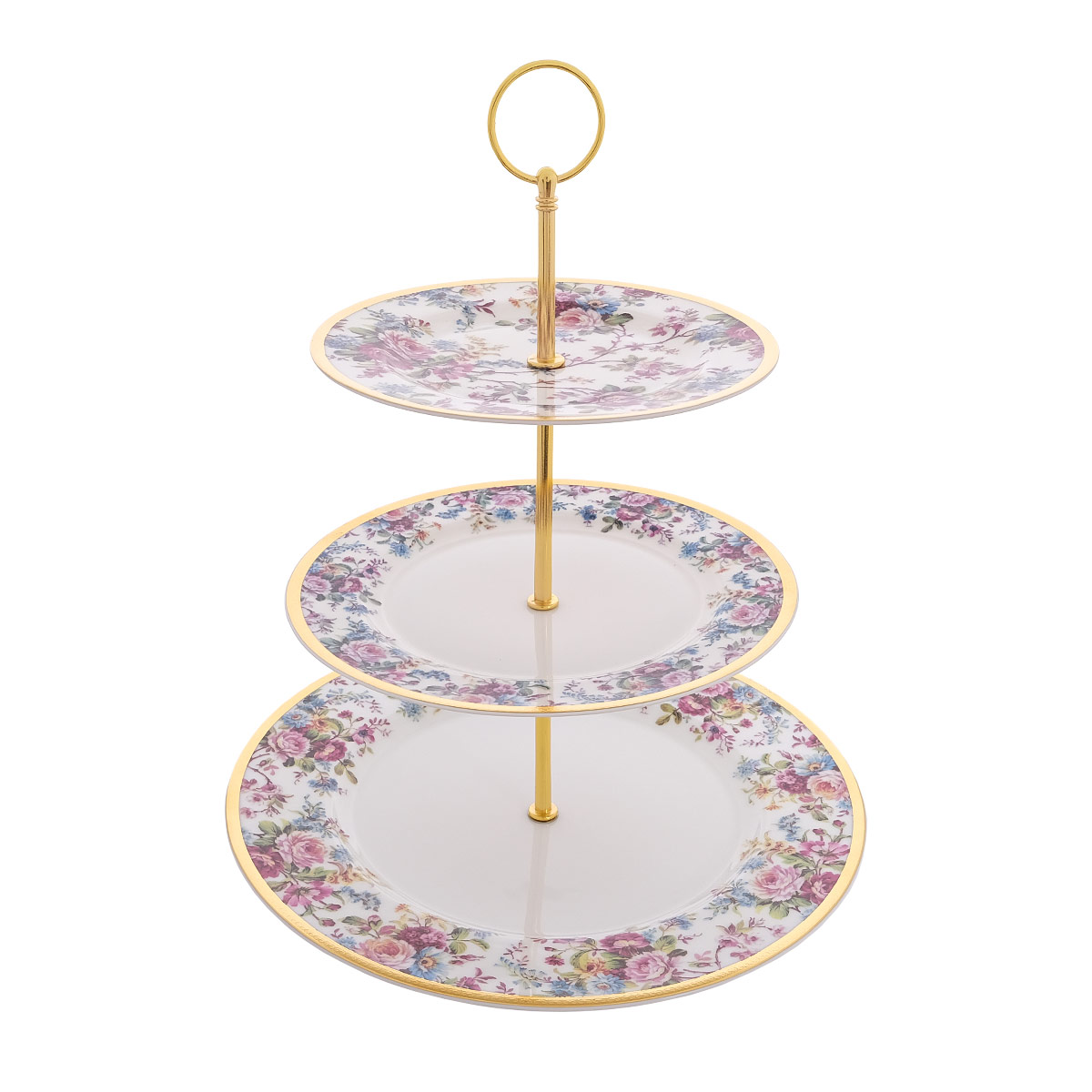 Этажерка 3 яруса Falkenporzellan Carinzia Gold