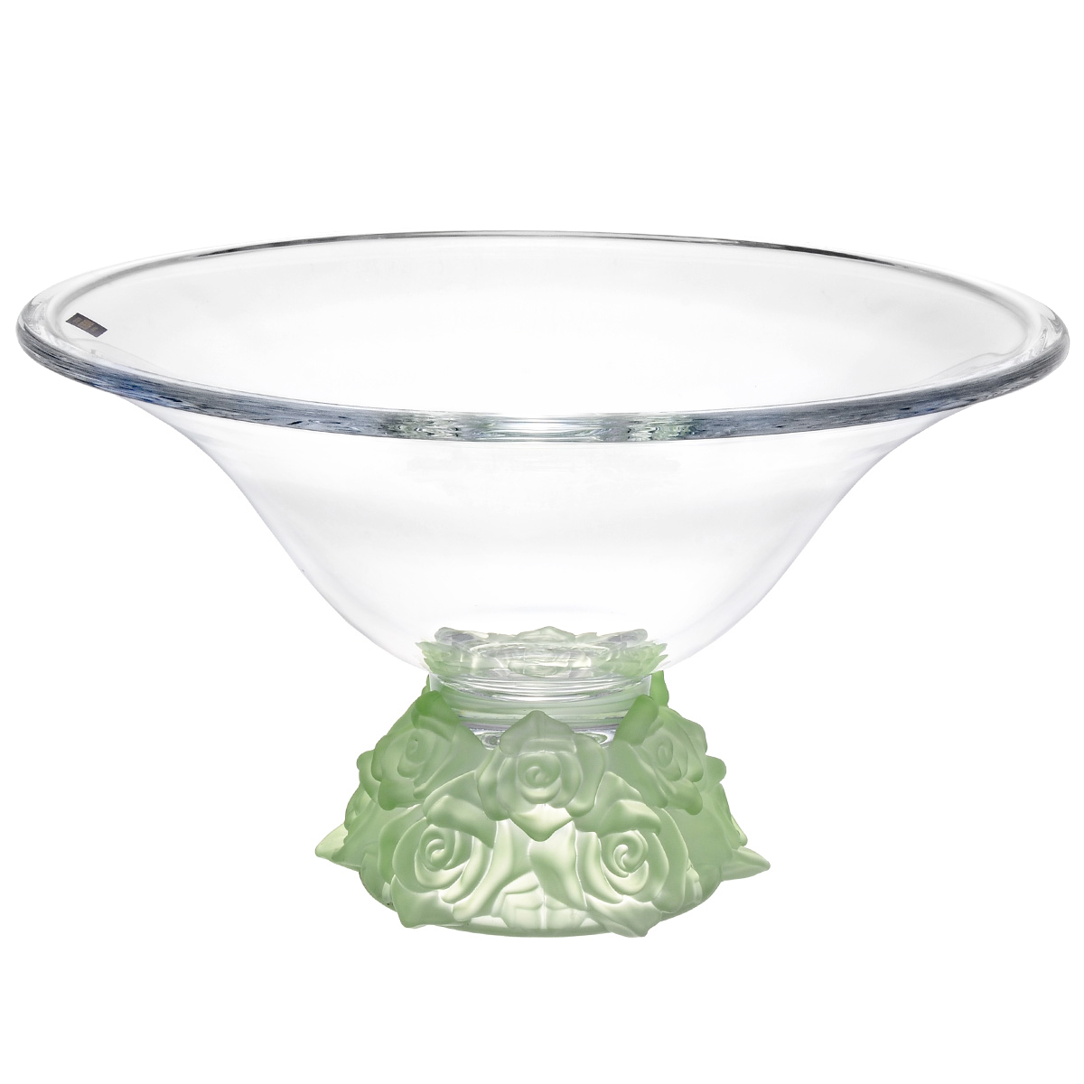 Фруктовница зеленая Crystalite Bohemia Frost 35 см