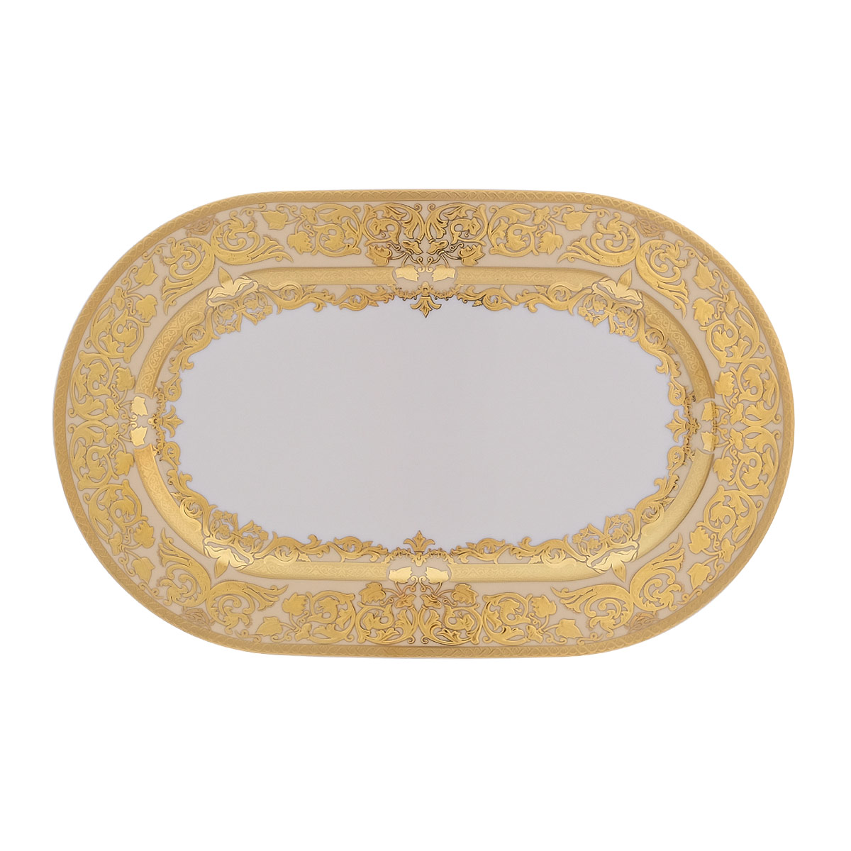 Блюдо овальноеFalkenporzellan Natalia creme gold 36 см
