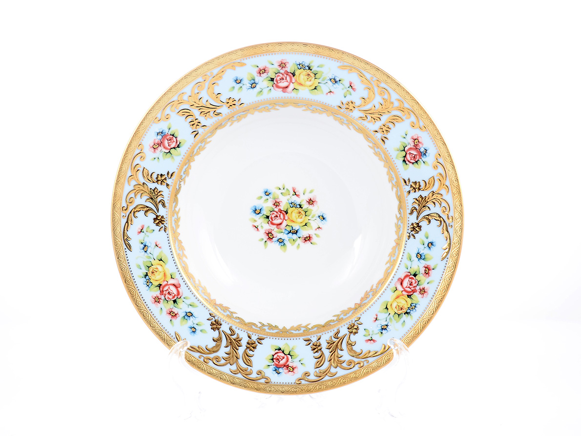 Набор тарелок Falkenporzellan Venna blue gold 23.5 см (6 шт)