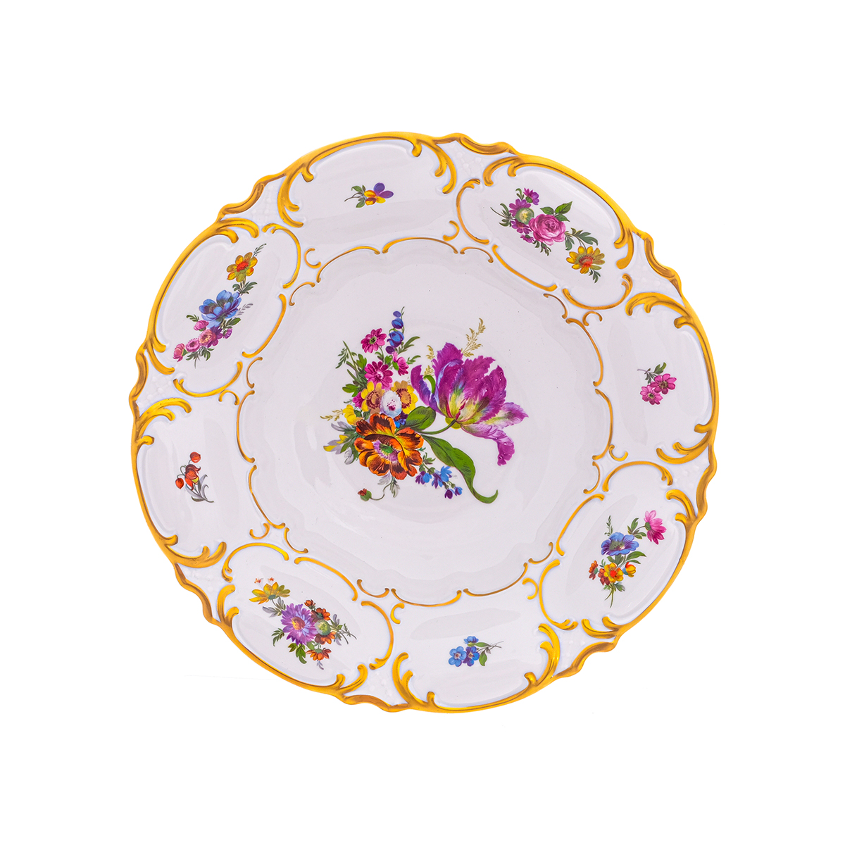 Конфетница Queen's Crown Мейсенский букет 27см