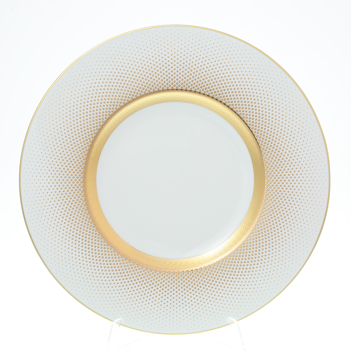 Блюдо круглое Falkenporzellan Rio white gold 33 см