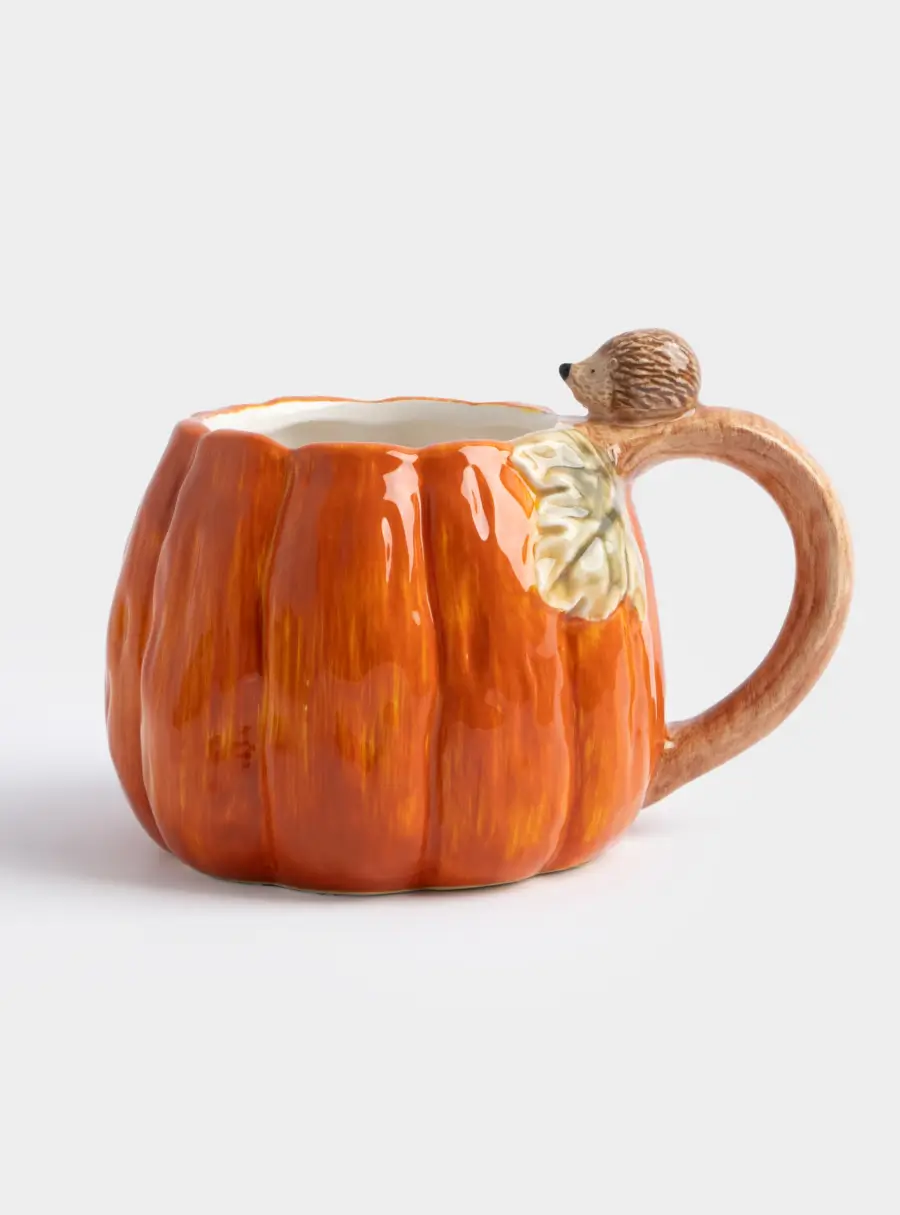 Кружка, 340 мл, керамика, оранжевая, Тыква, Bright pumpkin