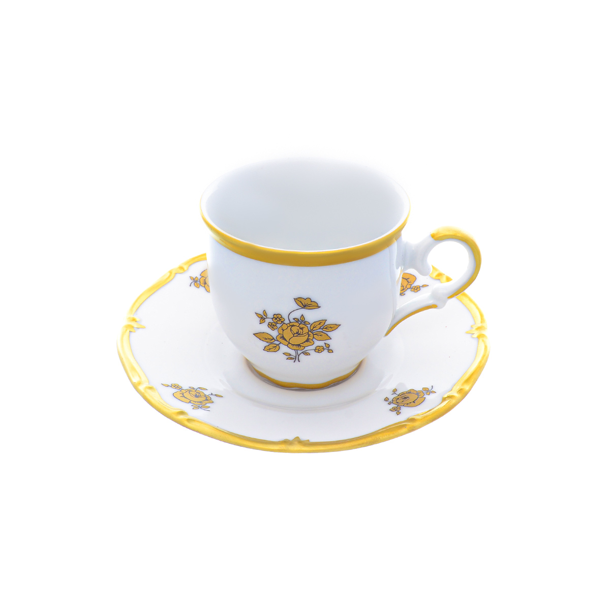 Набор мокка кофейных пар Queen's Crown Золотая роза 110 мл (6пар)