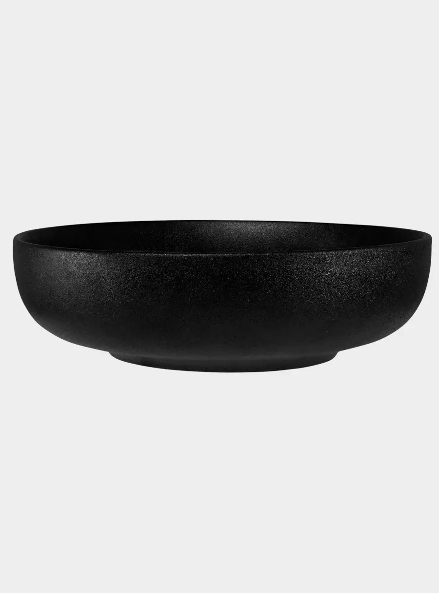 Салатник, 27х8 см, 2,5 л, фарфор P, черный, матовый, Caviar Black 1