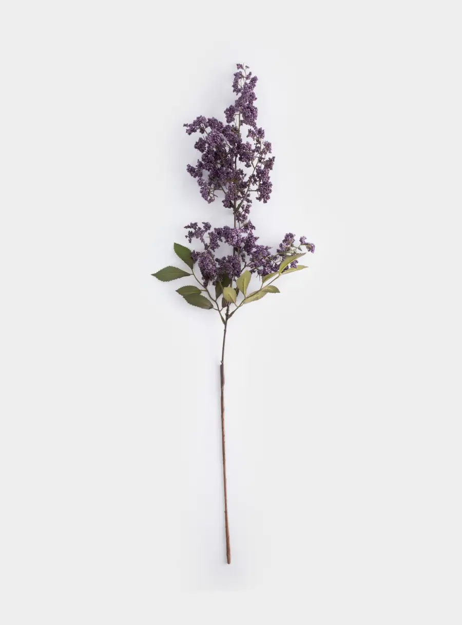 Ветка декоративная, 70 см, полиэтилен/металл, Сирень, Interior spring 1