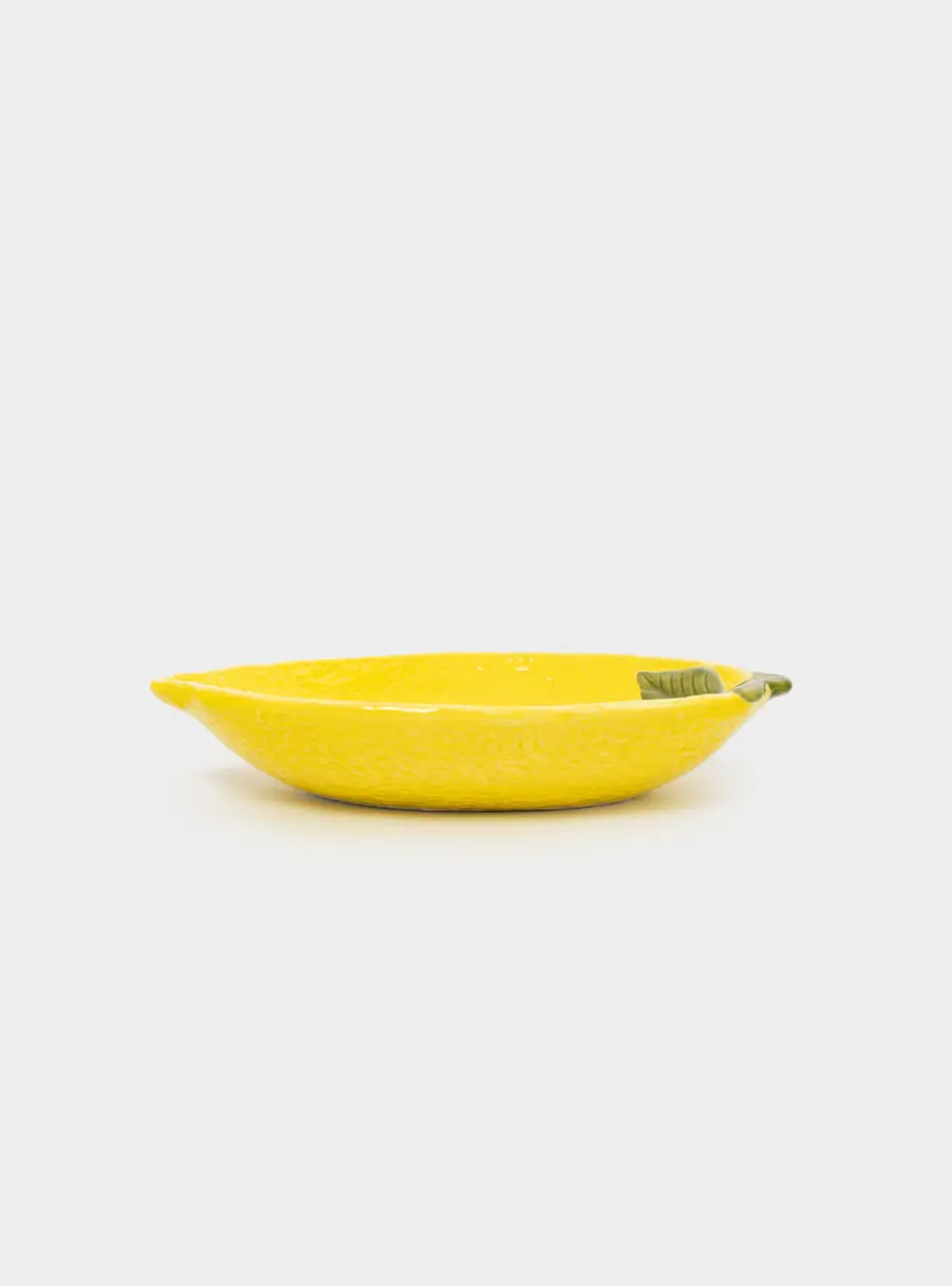 Салатник, 22х16х4 см, 480 мл, фарфор P, желтый, Лимон, Lemon 1