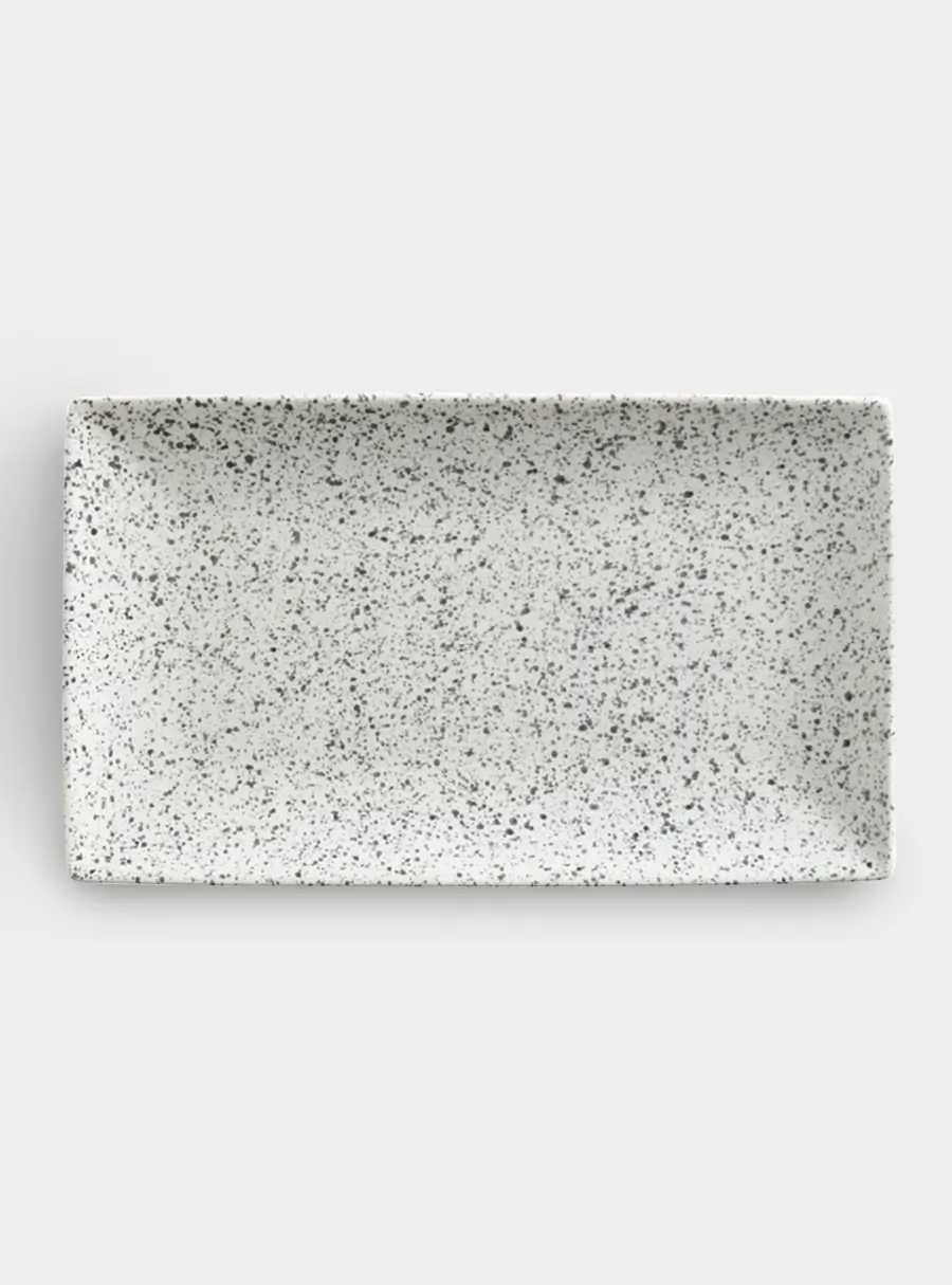 Блюдо, 27.5x16 см, прямоугольное, пепел, Икра 1