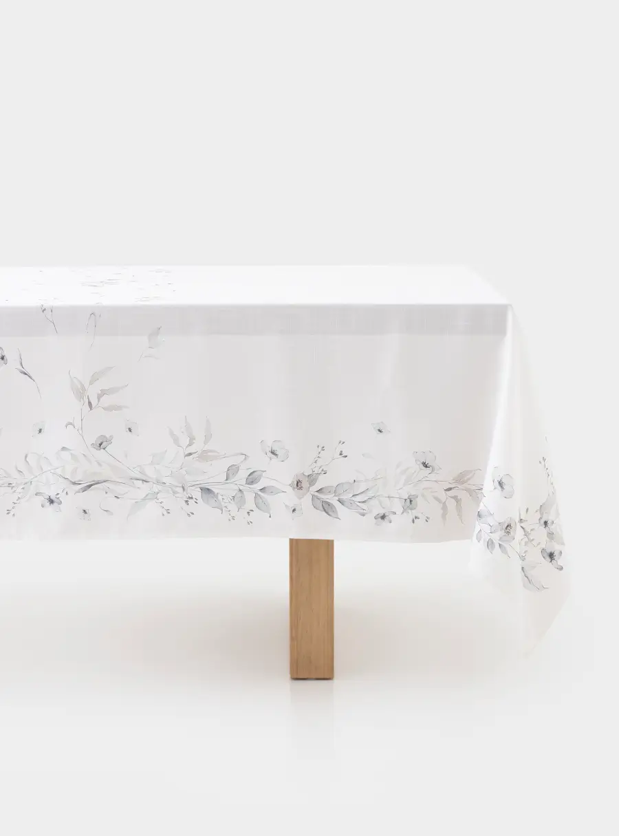 Скатерть, 170х250 см, полиэстер, молочная, Полевые цветы, Flower melody 1