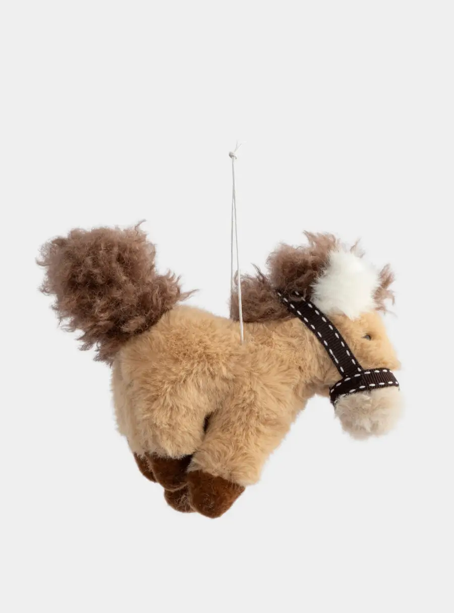 Игрушка елочная, 18 см, полиэстер, коричневая, Пони, Horse 1