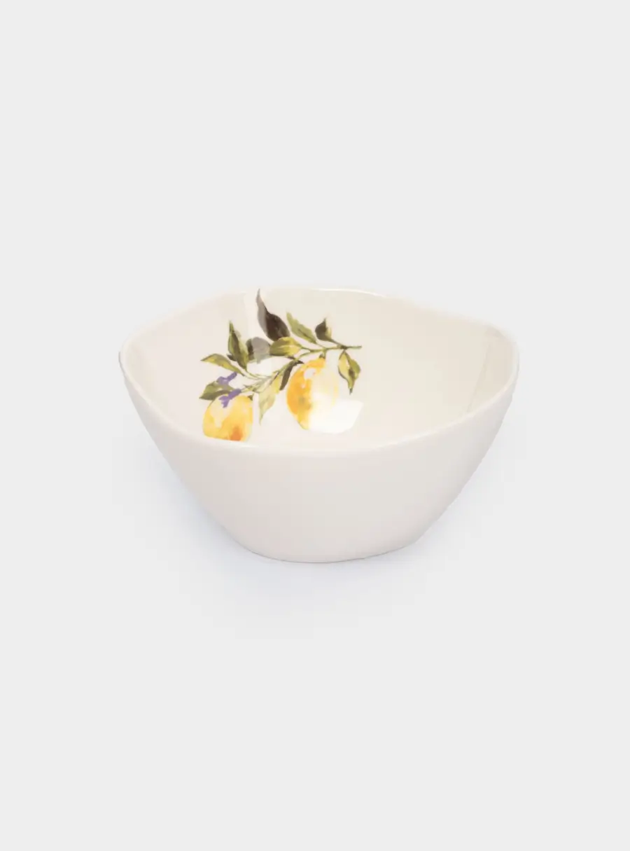 Салатник, 15х7 см, 530 мл, фарфор P, белый, Лимоны, Lemon branch 1