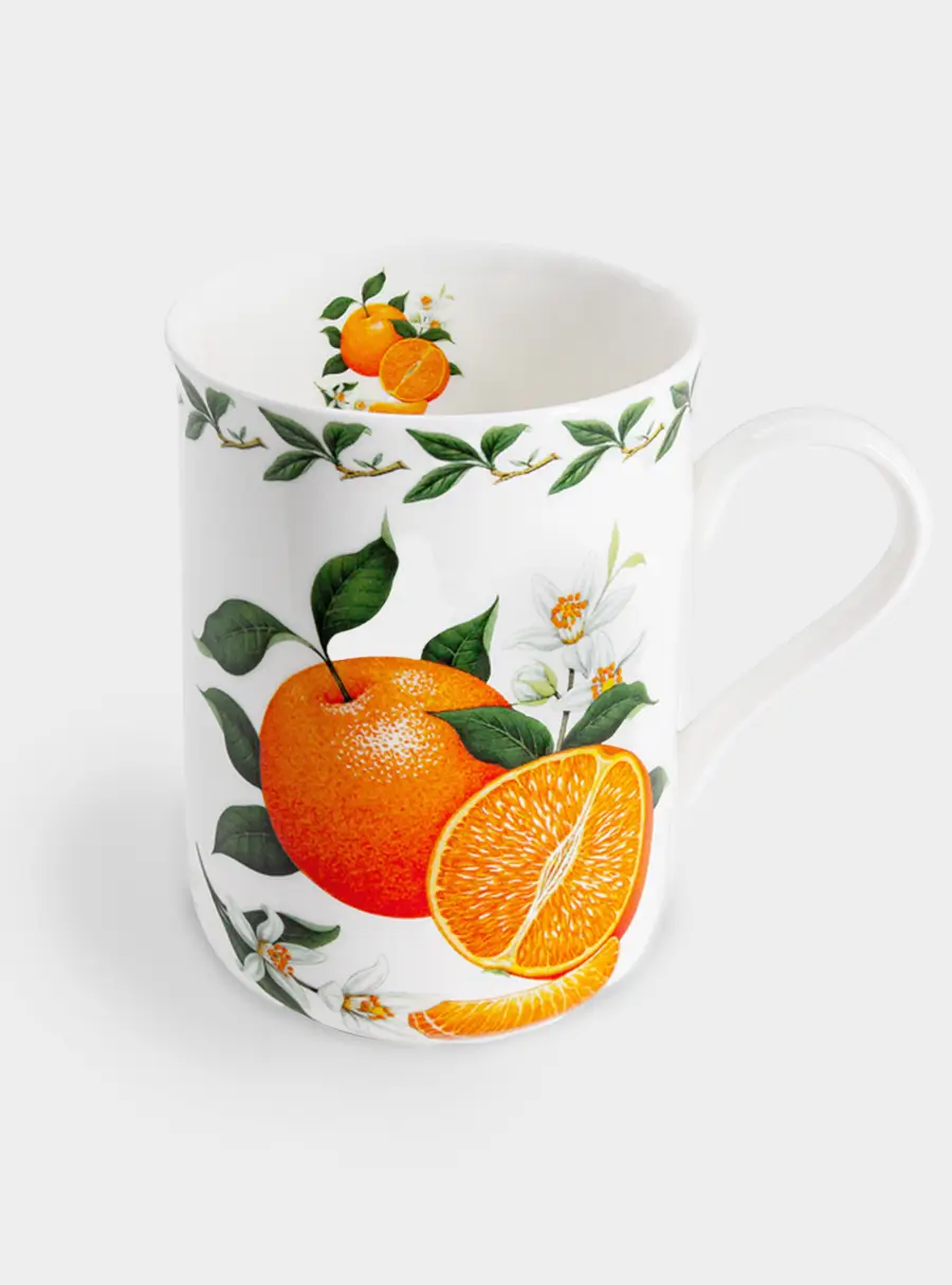 Кружка, 300 мл, фарфор F, белая, Апельсин, Orchard Fruits 1