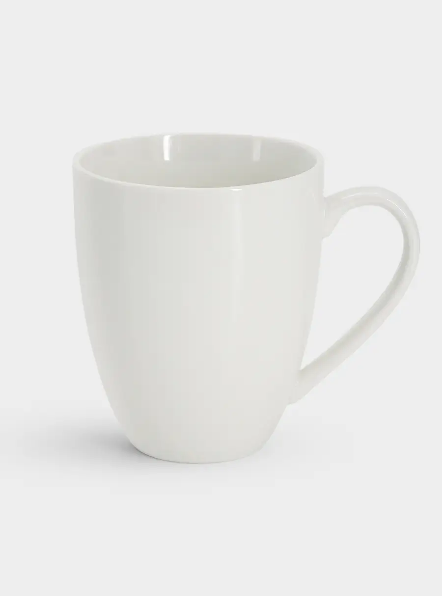Кружка, 390 мл, фарфор P, белая, White Basics 1