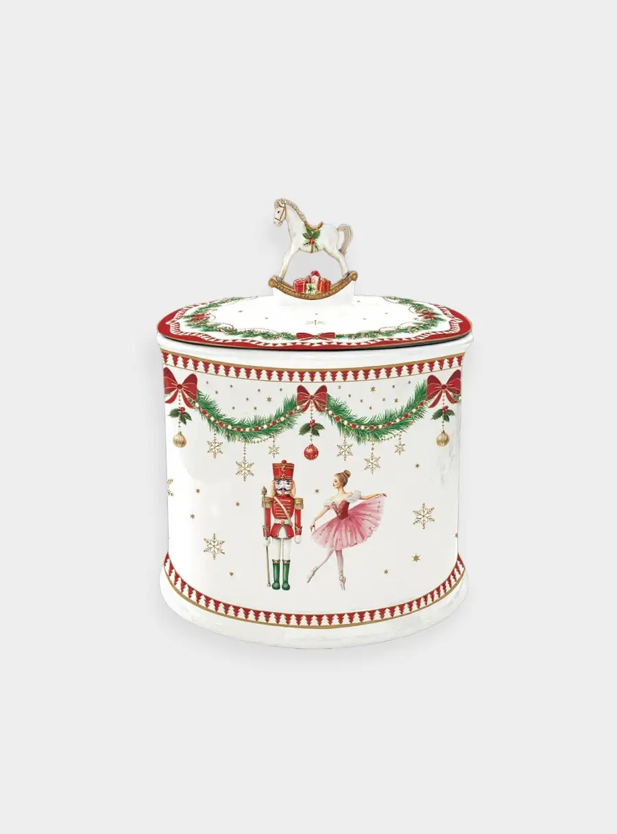 Банка для продуктов, фарфор P, белая, Щелкунчик и фея, Magie de Noel 1