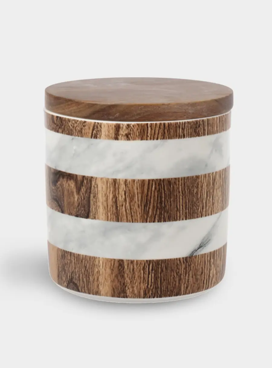 Банка для сыпучих продуктов, 700 мл, Фарфор P, Wood&Marble 1