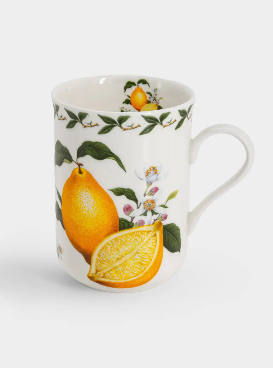 Кружка, 300 мл, фарфор F, белая, Лимон, Orchard Fruits 1
