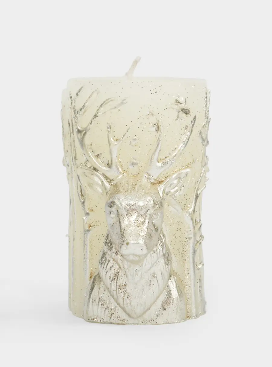 Свеча, 9 см, молочная, Олень, Deer 1