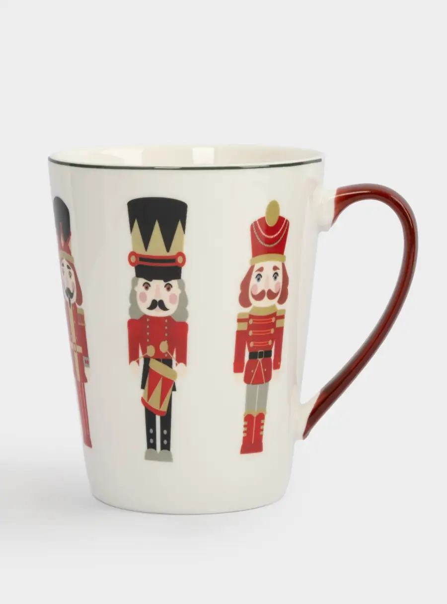 Кружка, 420 мл, фарфор N, бело-бордовая, Щелкунчики, Nutcracker 1