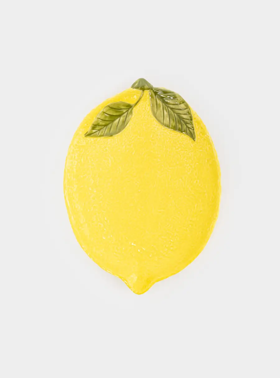 Блюдо, 25х18 см, фарфор P, овальное, желтое, Лимон, Lemon 1