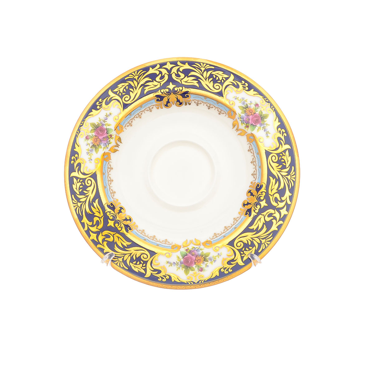 Набор блюдец Falkenporzellan Opal Cobald Gold 15см(6 шт) 1