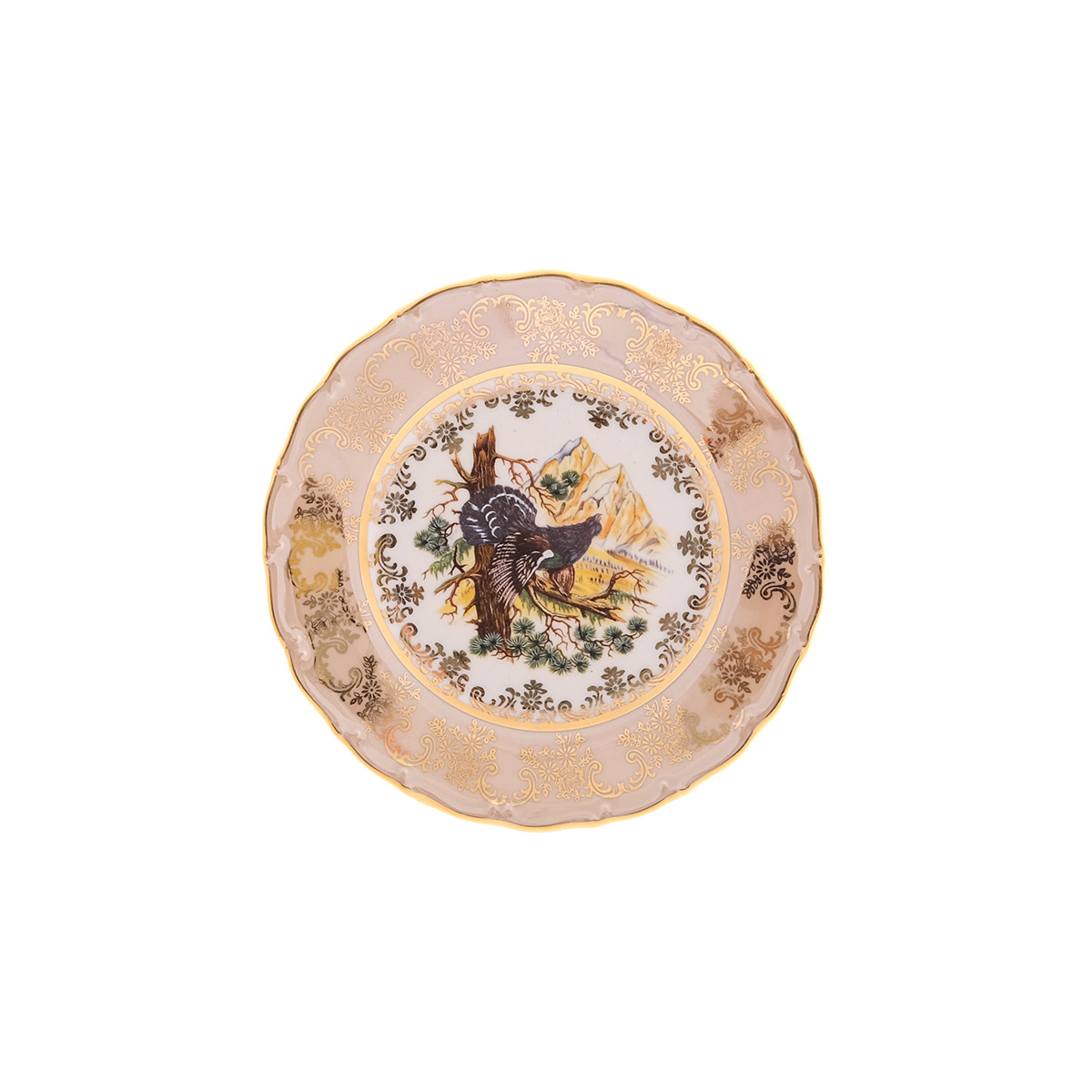 Набор тарелок Queen's Crown Aristokrat Охота бежевая 17 см (6 шт) 1