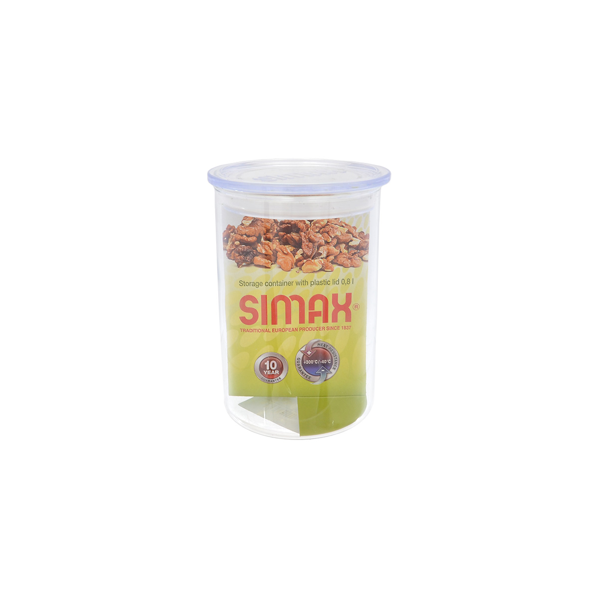 Банка для сыпучих продуктов с прозрачной крышкой Simax 0.8 л