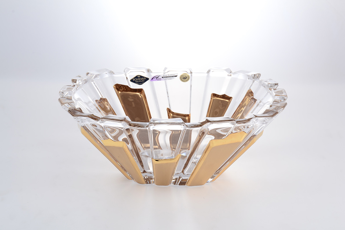 Фруктовница 31 см PIANO GOLD BOHEMIA TREASURY