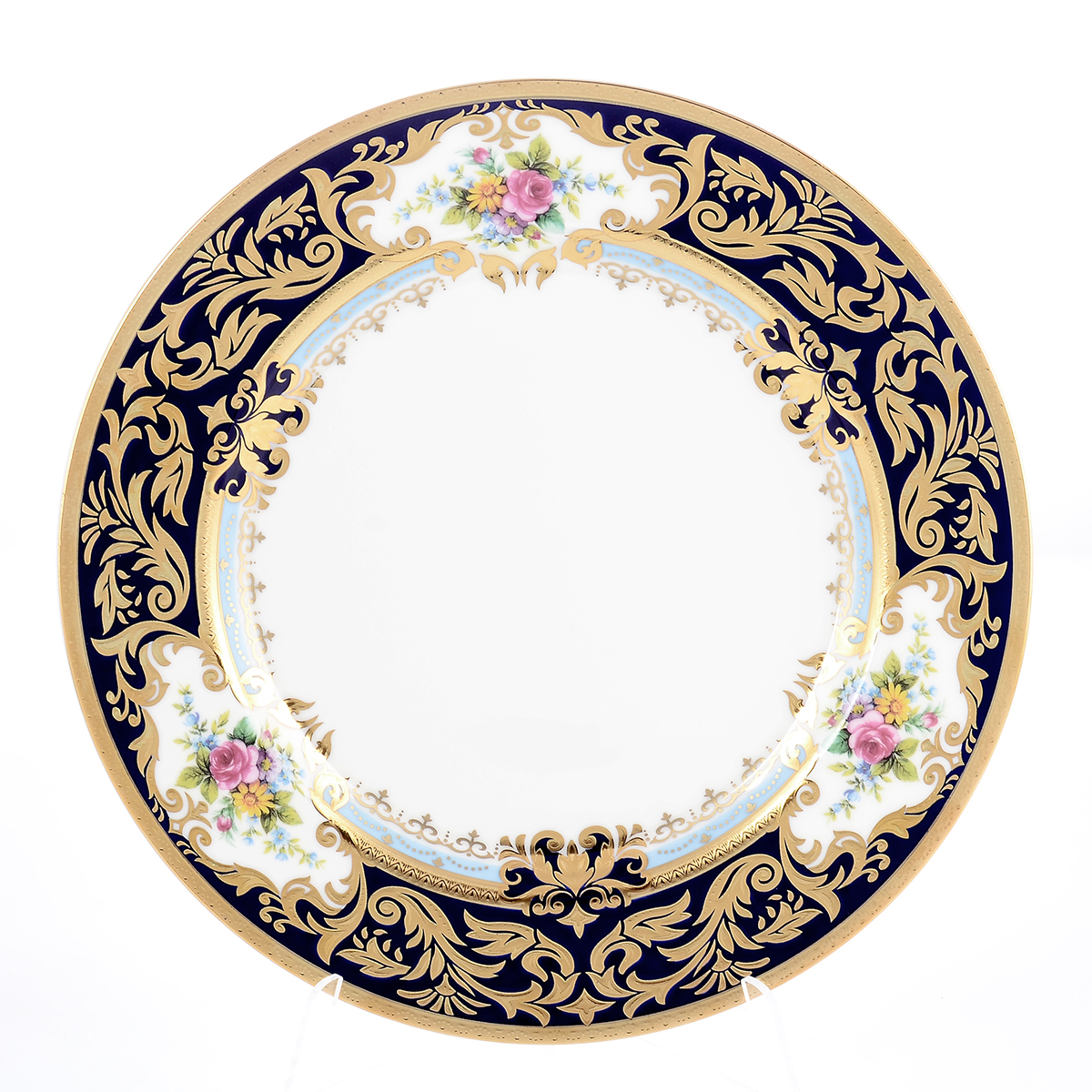 Набор тарелок Falkenporzellan Opal cobalt gold 28см(6 шт)