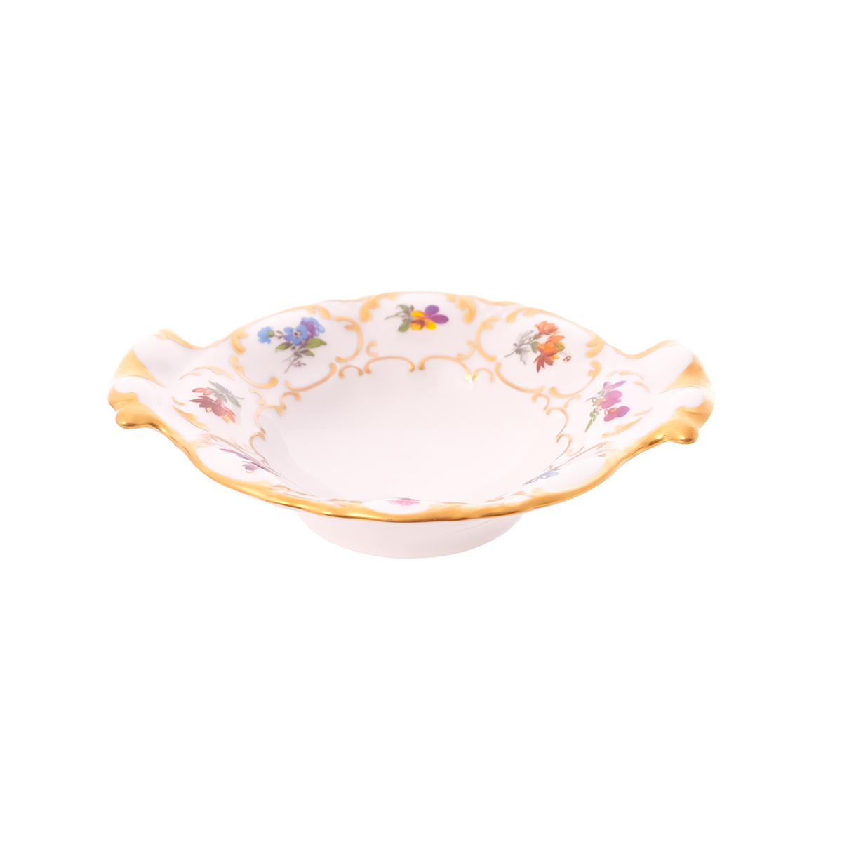 Конфетница Queen's Crown Мейсенский букет 18см 1