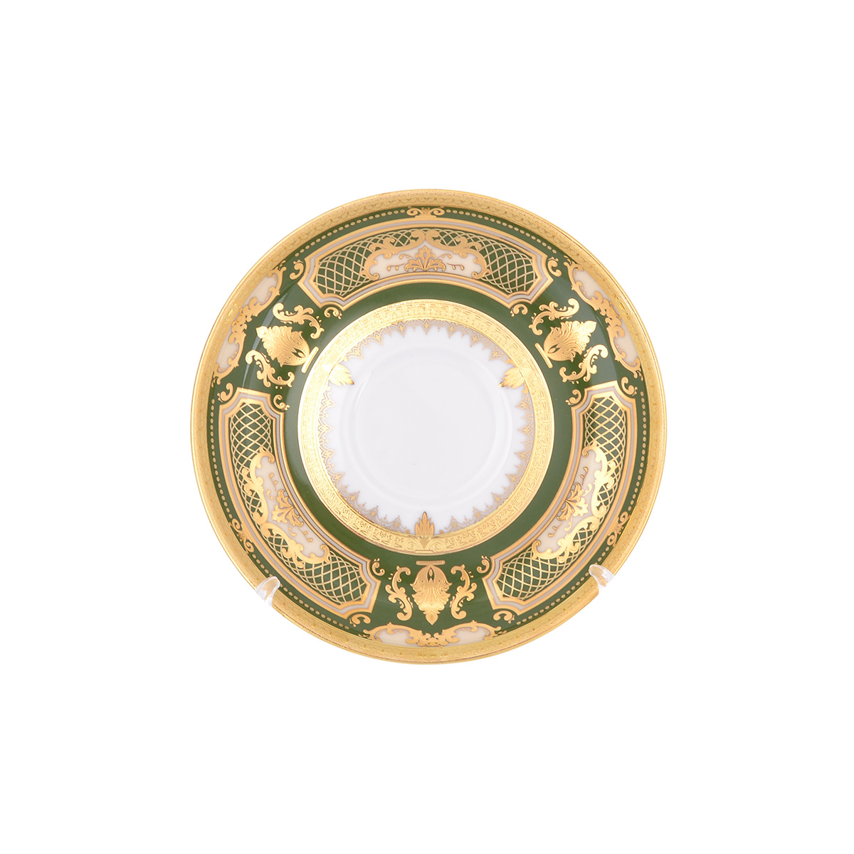 Набор блюдец Falkenporzellan Donna Green gold (6 шт) 1