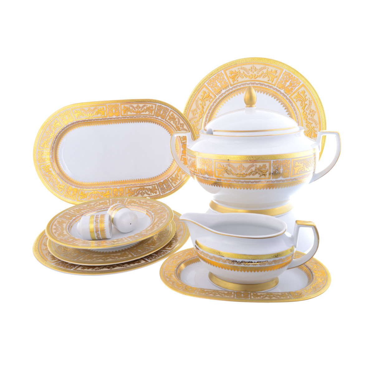Столовый сервиз Falkenporzellan Diadem White Creme Gold 6 персон 27 предметов 1