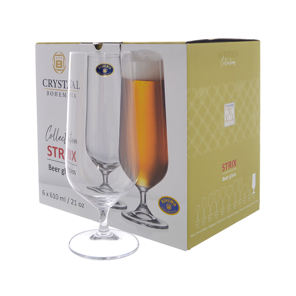 Набор бокалов для пива Crystalite Bohemia Strix/Dora 610 мл (6 шт) 3
