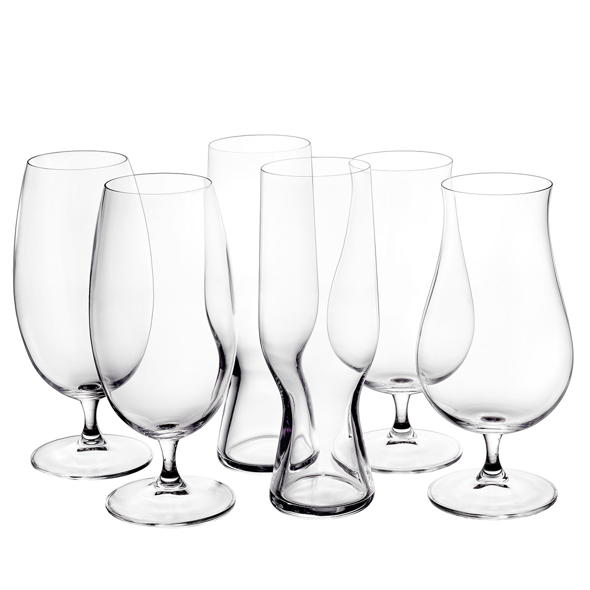 Набор бокалов для пива Crystalite Bohemia Beer 680 мл (2 шт) 630 мл (2 шт) 550 мл (2 шт) 1