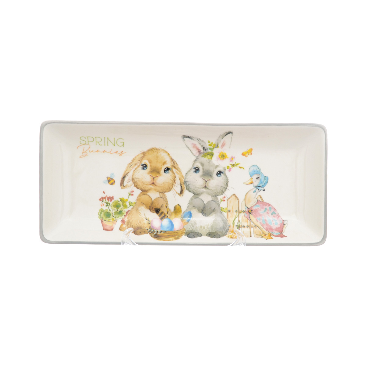Блюдо прямоугольное Royal Classics Spring Bunnies 28*12*3,2 см 1