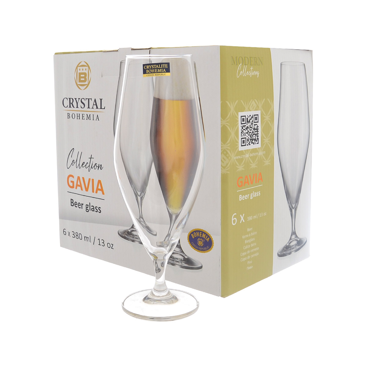 Набор бокалов для пива Crystalite Bohemia GAVIA 380 мл (6 шт) 3