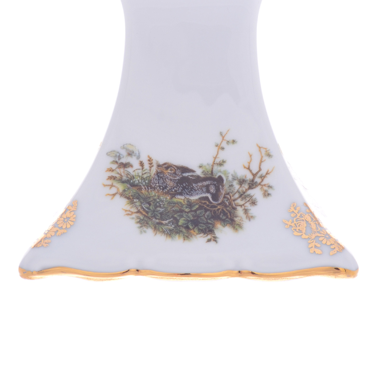 Блюдо квадратное на ножке Queen's Crown Aristokrat Охота бежевая 30*25 см 3